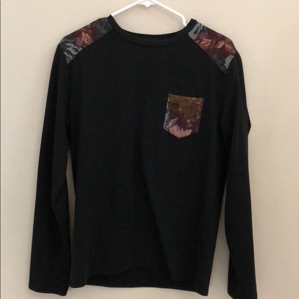 Black 21 Men Sweater Woven Details